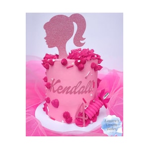 Decoraciones de fiesta de Barbie, adornos de pastel de niña con purpurina  rosa, adorno de CupCake de princesa para boda, cumpleaños, decoración de  Baby Shower, nuevo - AliExpress