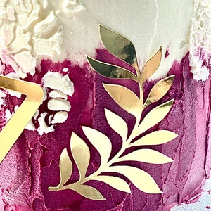 Blooms/Leaf cupcake cake topper charms