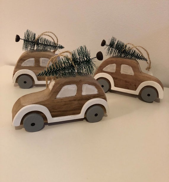 Wooden Christmas Tree on Car Decoration Christmas Tree Etsy UK