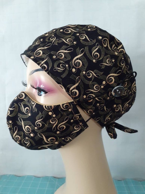 Surgical Scrub Cap Set Music Scrub Hat 