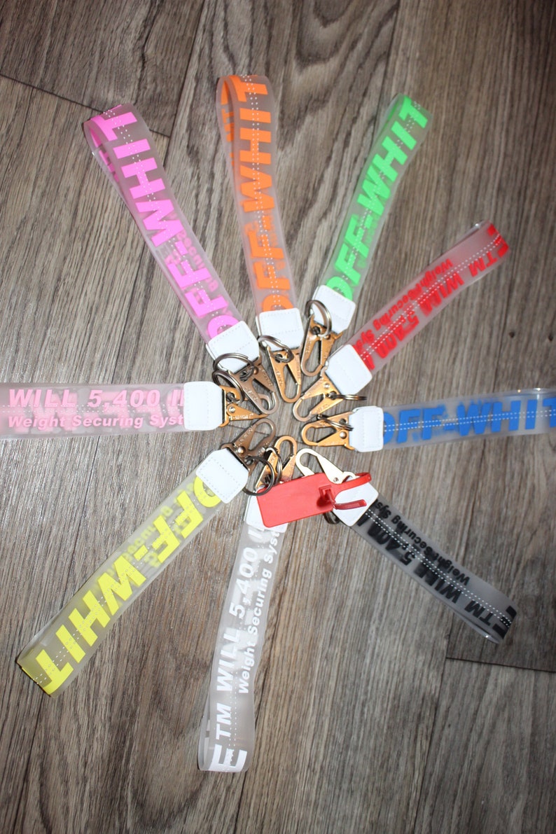 Off White Card Holder Lanyard OFFWHITE Red Keychain