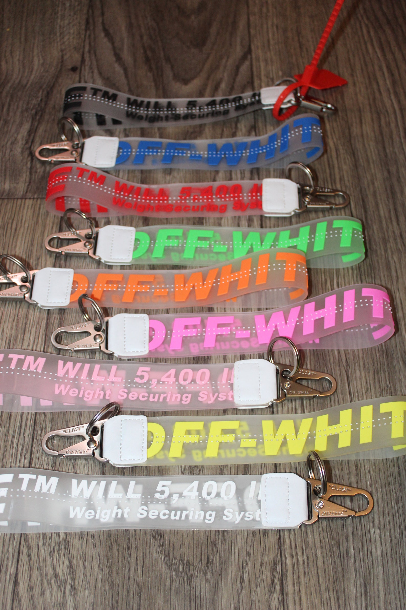 Off White Keychain Lanyard Off White Keychain Clear Keychain Etsy