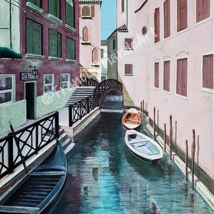 Venice, Italy Canal Scene with Gondola