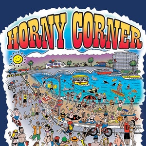 MEN'S T-SHIRT - Horny Corner (Navy Shirt)