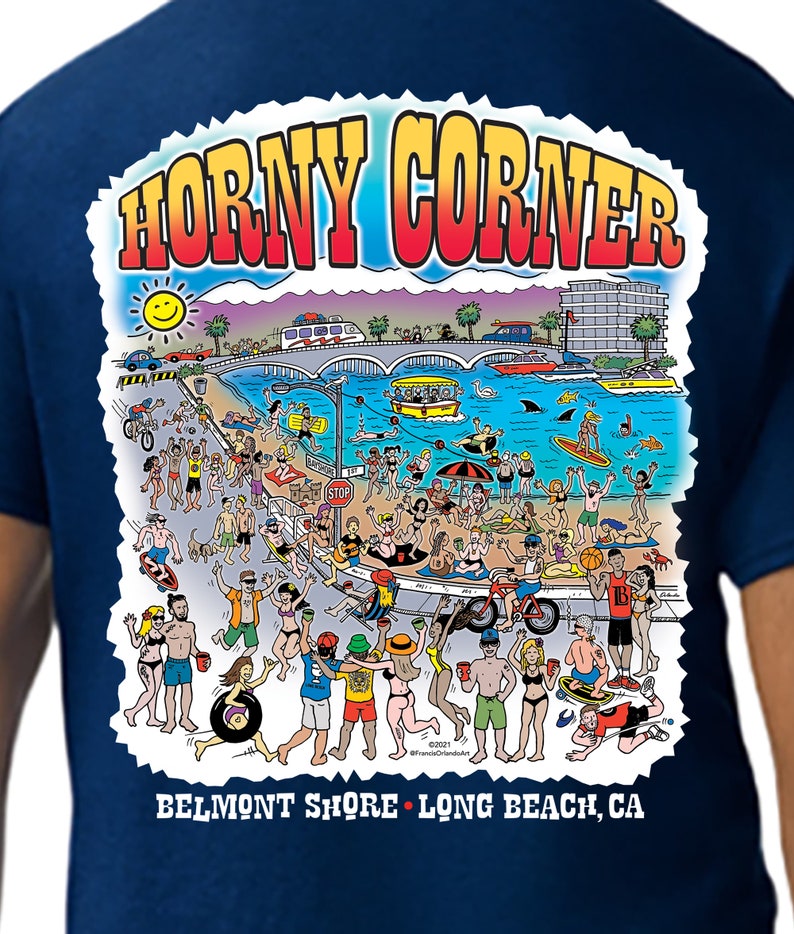 MEN'S T-SHIRT Horny Corner Navy Shirt image 2