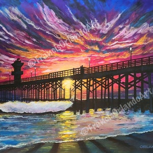 Seal Beach, CA Pier at Sunset