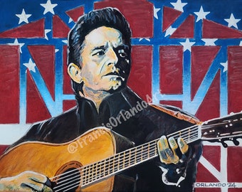 Johnny Cash Portrait (Man in Black)