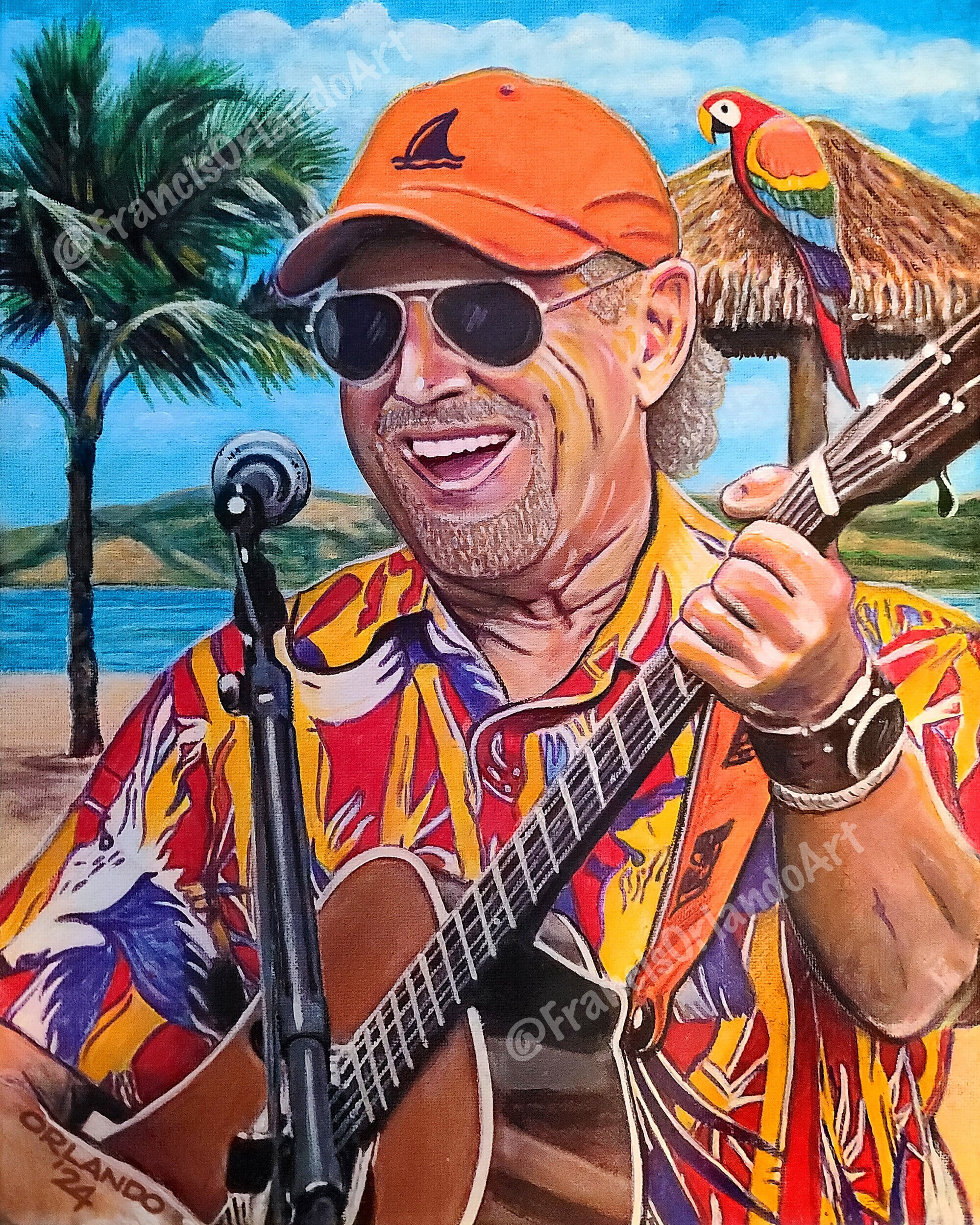 Jimmy Buffett Portrait - Etsy