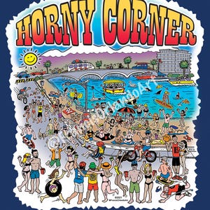MEN'S T-SHIRT - Horny Corner (Navy Shirt)