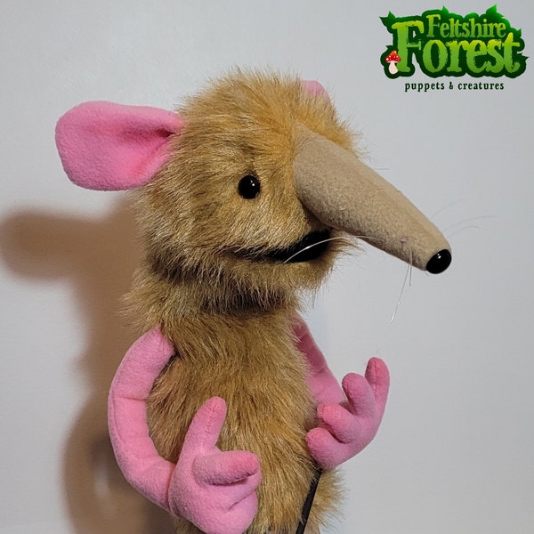 Ratticus Rat Hand and Rod Puppet