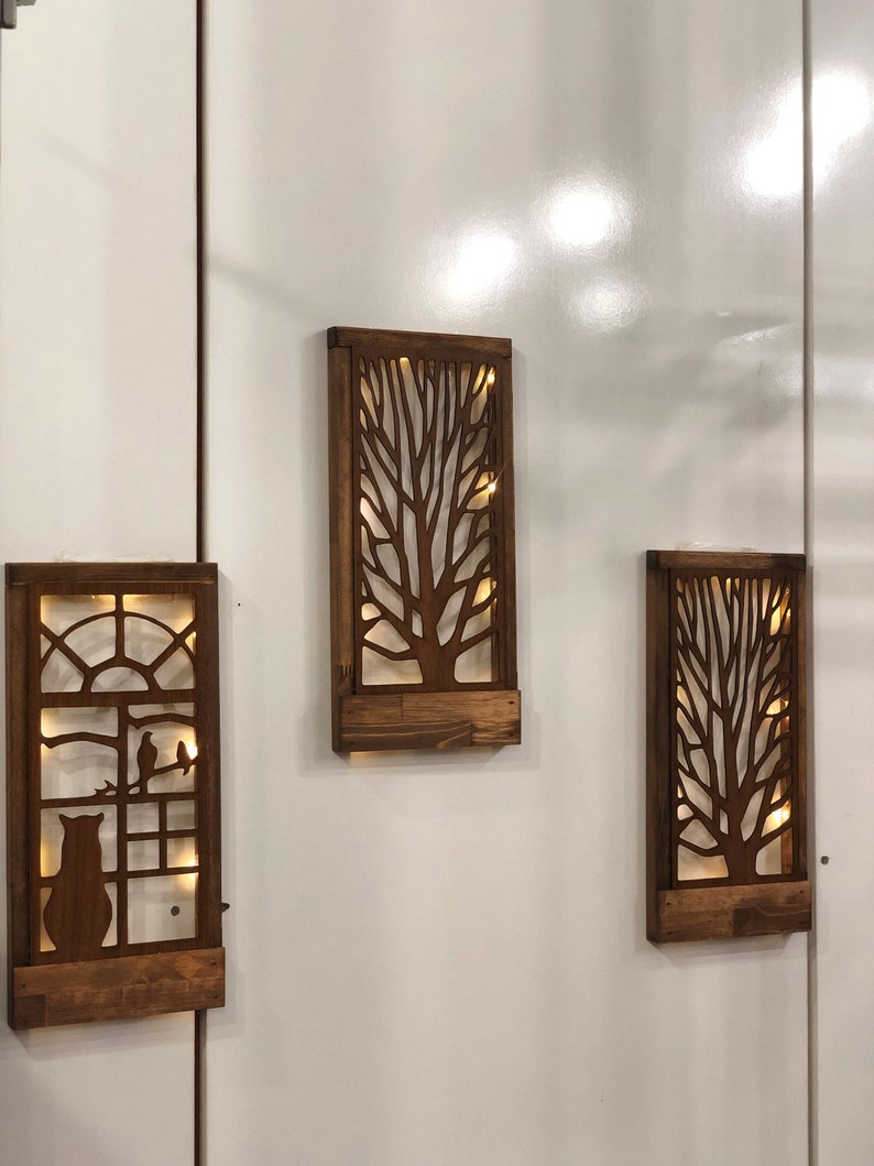 Led Wall Art, Lighted Wall Art, Led Wall Decor, Light Wall Art, Wooden