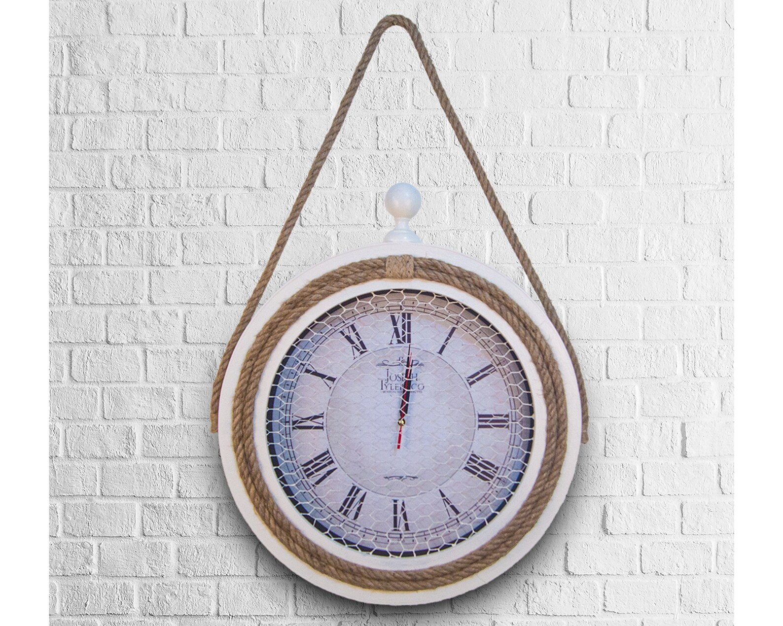 White Wall Clock Wooden Wall Clock Retro Wall Clock Etsy