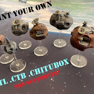 Asteroid Base STL Bundle [3D Printable | .STL | .CTB | With & Without Supports]