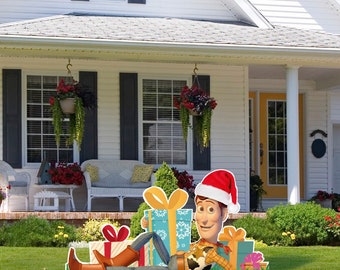 Woody Christmas Yard Sign – Holiday Decor for Toy Story Fans!