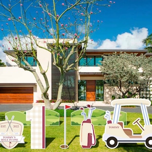 Golf party || cut outs for backdrop golf club golf cart || golf party decir yard sign