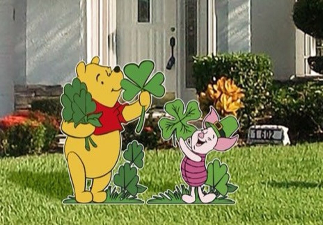 Winnie the Pooh and Piglet St Patricks Day Etsy