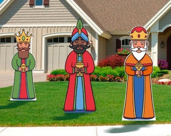 Three wise men Christmas decor Reyes Mago