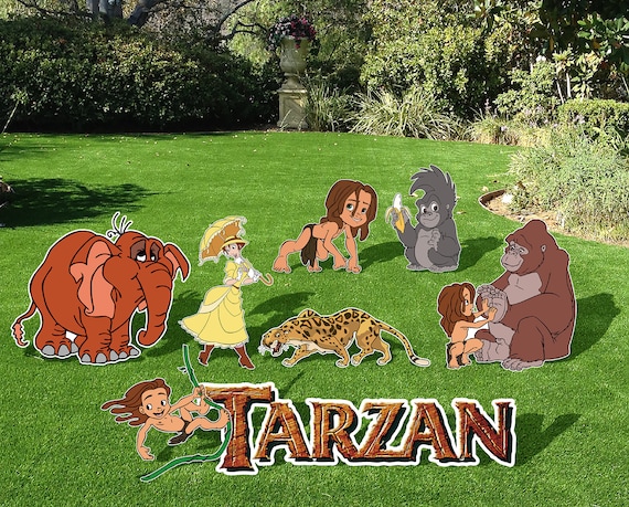 Tarzan Themed cut out collection perfect for jungle birthday theme