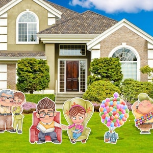 Up Movie Yard Sign - 36" Tall Corrugated Plastic (Coroplast) Yard Decoration