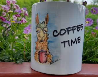 Tasse Lama "COFFEE TIME" Kaffeetasse