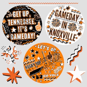 Tennessee Buttons: Game-day (3in)