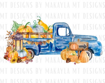 Fall Truck, Pumpkins, Thanksgiving, Fall, Autumn, PNG File, Pumpkin Patch, Digital Download