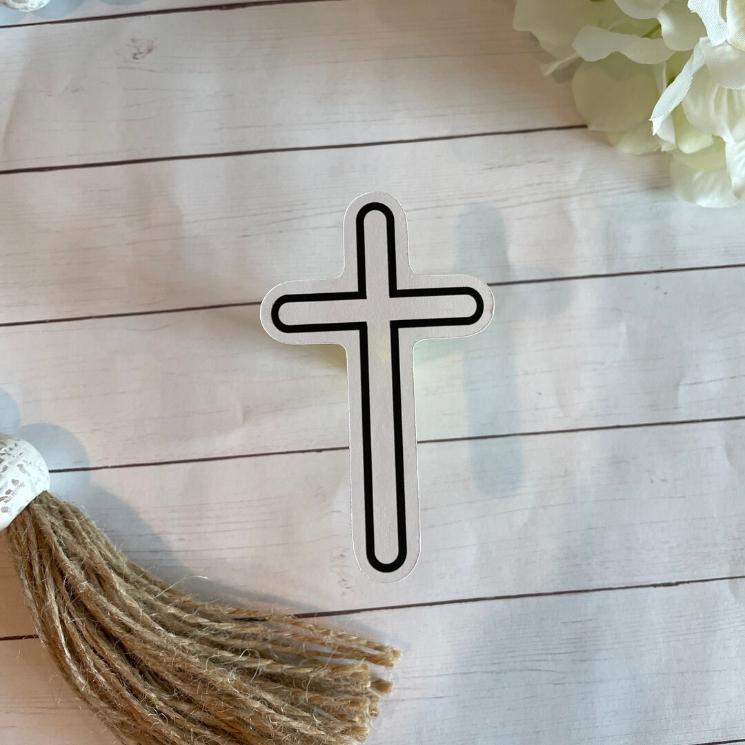 Cross Sticker - Etsy