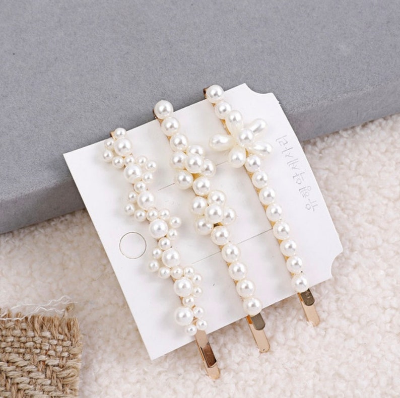 Pearl Hair clips Bling hair clips High Quality Pearl Hair Etsy