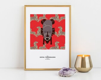 pics Red Zebra Wallpaper Royal Tenenbaums the royal tenenbaums wallpaper etsy