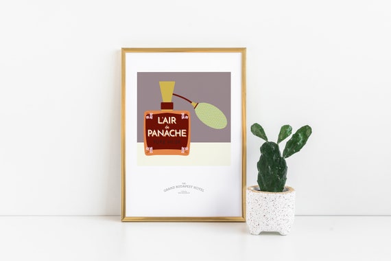 The Grand Budapest Hotel movie poster, L'Air de Panache, Wes Anderson movie print, inspired graphic movie print, alternative film print