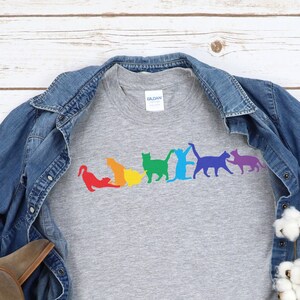 Rainbow Cat Lover shirt, Pride shirt, Cat Mom Cat Dad Cat Lover, Cute Cat shirt, Cute Pride Shirt, Gay Cat Lover shirt, Gay Ally shirt