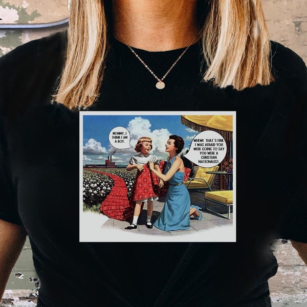 Anti Christian Nationalism Shirt, Trans Ally T-Shirt, Leftist Activist Tee, Funny Liberal Gift, Anti MAGA, Anti Republican, Trans Rights