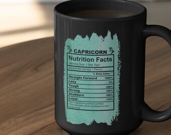 Capricorn Mug, Capricorn Sign, Capricorn Ingredients, Capricorn Funny Mug, Capricorn Birthday Gift, Capricorn Christmas Gift