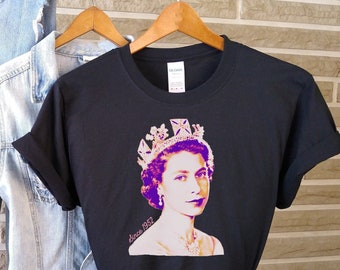Queen Elizabeth Since 1952 T-Shirt, Feminism Tee, Women Empowerment, Feminist, God Save The Queen, GRL PWR, Anglophile Shirt, Pop Art Tee