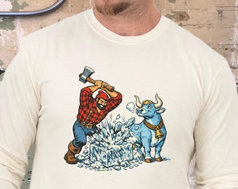 Minnesota inspiriertes Anti ICE Langarm-T-Shirt | Minimalistisches T-Shirt | Paul Bunyan