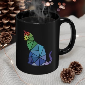 Subtle Gay Pride Cat Mug, Subtle Gay Pride, LGBTQIA Mug, Subtle Gay, Gay Pride Flag, Subtle Gay Gift, Cat Lover Mug, Gay Coffee Mug Gay Gift