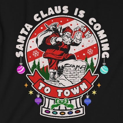 Discover Santa Shirt, Santa Claus Is Coming To Town, Teacher Holiday Shirt