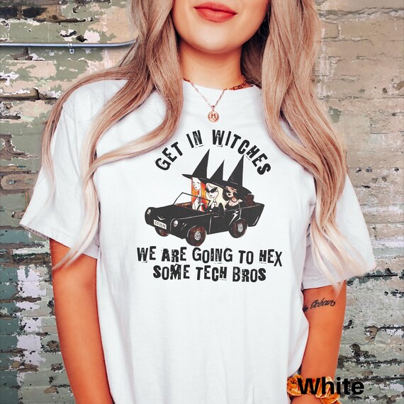 Vintage Feminist Witch Shirt, Funny Witchy T-Shirt, Anti Oligarchy, Deny Defend Depose, FAFO Merch, Tax the Rich, No Tech Bros Tee, Liberal