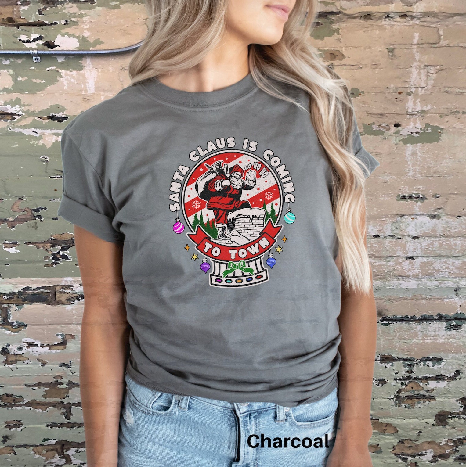 Discover Santa Shirt, Santa Claus Is Coming To Town, Teacher Holiday Shirt