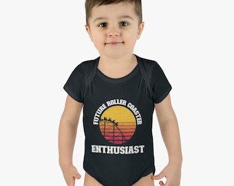 Future Roller Coaster Enthusiast Black onesie, Blue onesie