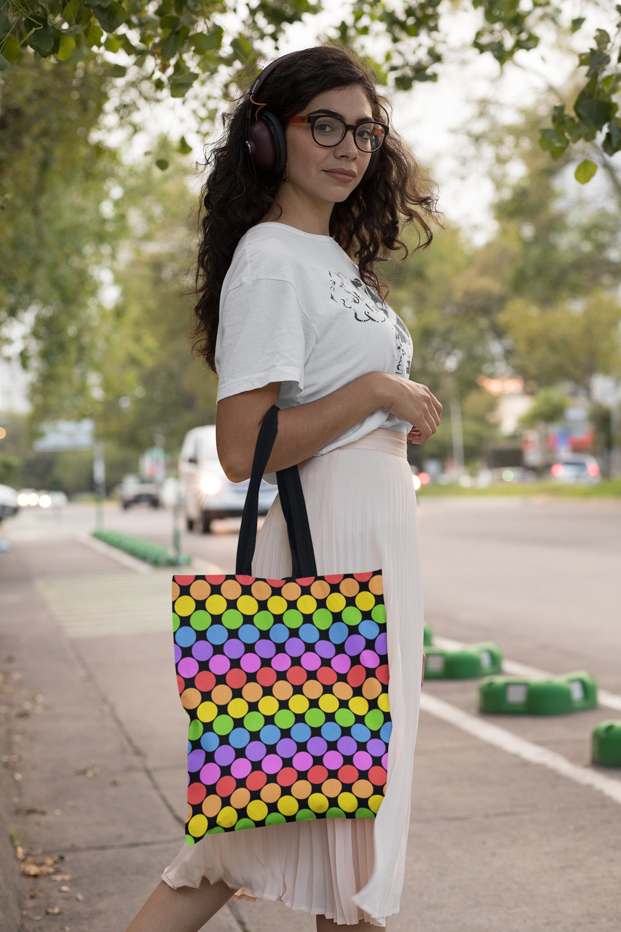 Rainbow Tote Bag Rainbow Grocery Bag Rainbow Lunch Bag 