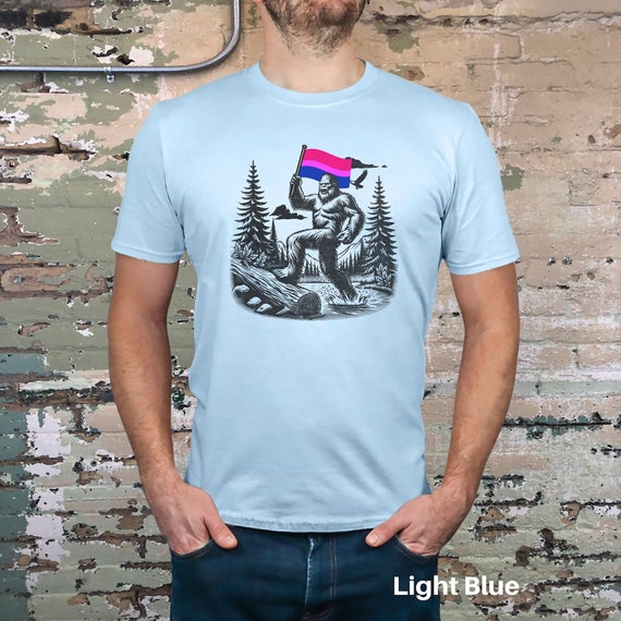Bisexual Bigfoot Shirt, Bisexual Pride T-Shirt, Bisexual Pride Flag, Subtle Bi Pride,Funny Bisexual Gift, Queer Shirt, Queer Pride, LGBT Tee