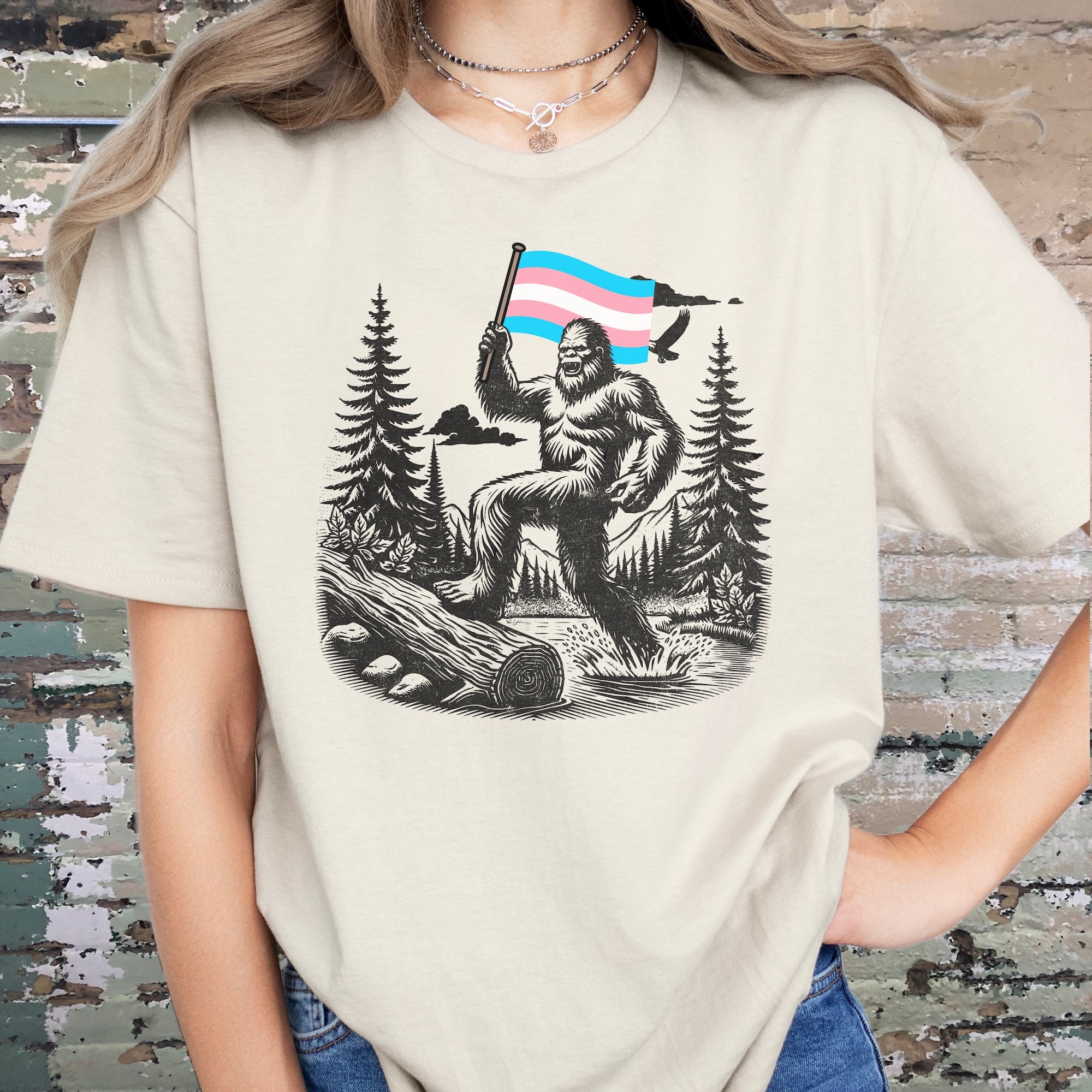 Trans Pride Bigfoot T Shirt, Transgender Pride, Protect Trans Kids, Trans Ally Tee, Queer Shirts, Trans Youth Shirt, Subtle Trans Pride