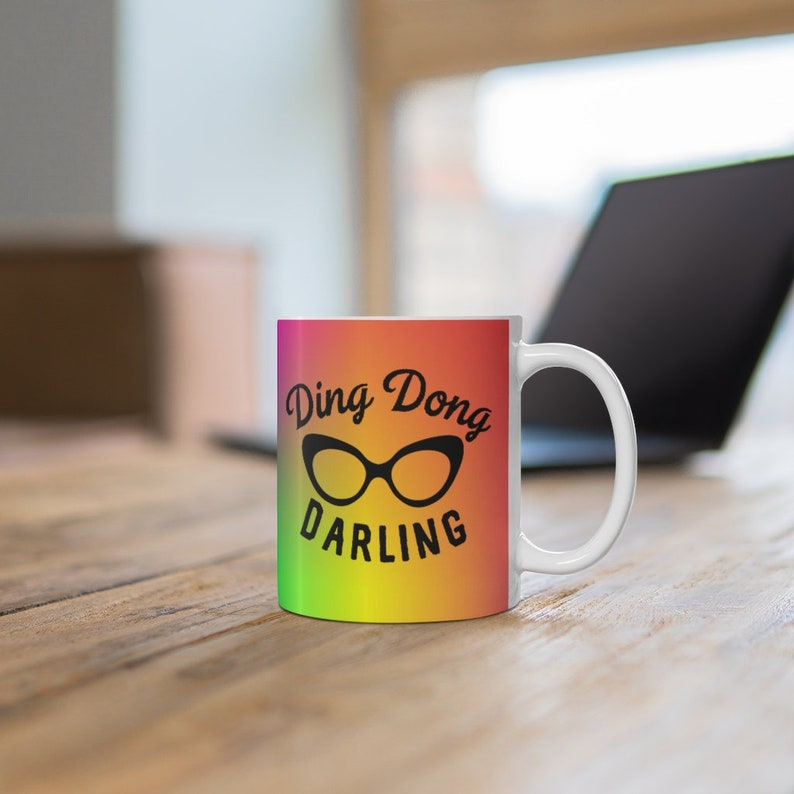 Ding Dong Darling Mug Glow up Fan Makeup Artist Gift Cat Etsy