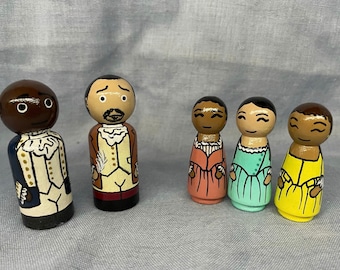 Hamilton Wooden Peg Dolls - Musical Theatre Decor