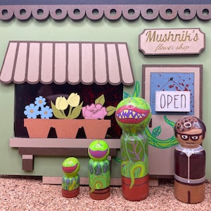 Little Shop of Horrors Peg Doll Set, Seymour & Audrey 2