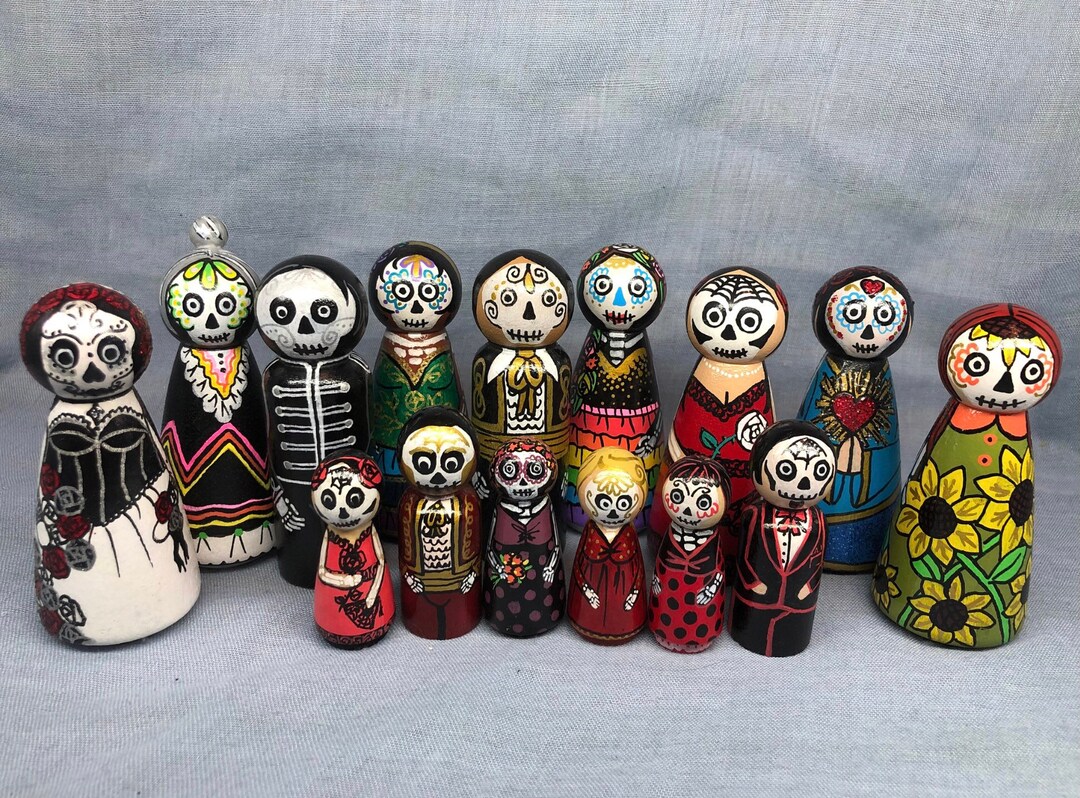 Dia De Los Muertos Dolls Day of the Dead Dolls Sugar Skulls Candy Skulls Etsy