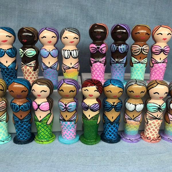 Mermaids! Peg Doll mermaids, any style, glitter optional