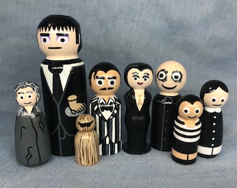 Addams Family Peg Doll Set