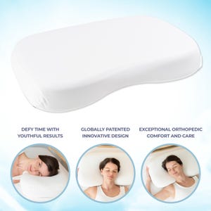Anti-Wrinkle Beauty Pillow: Memory Foam, Organic Cotton Pillowcase